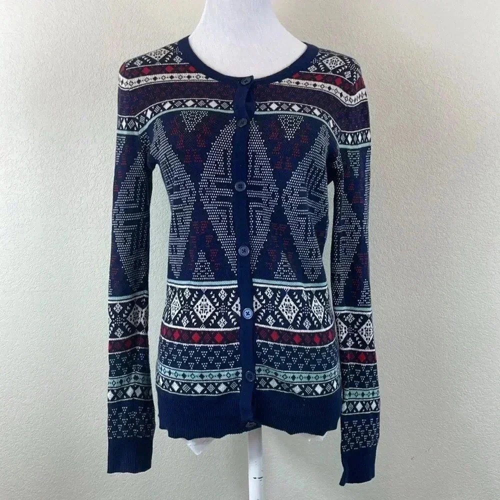 Merino Target Christmas long sleeve cardigan 100% cotton size small